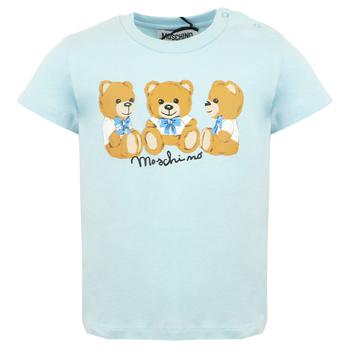 推荐Sky Blue Short Sleeve Three Teddy Baby T Shirt商品