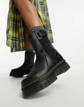 推荐Dr Martens Audrick chelsea hi boots in black nappa  leather商品