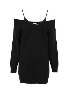亚历山大王 连衣裙, Alexander Wang | Alexander Wang Off-Shoulder Layered Knit Mini Dress商品图片 7.6折起