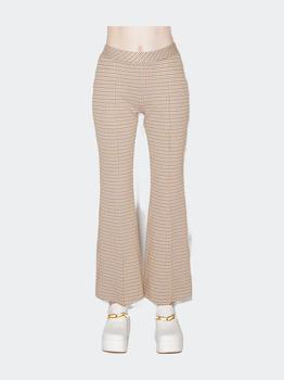 ROSETTA GETTY, ROSETTA GETTY | Pull On Cropped Flare Pant Multi Brown商品图片 