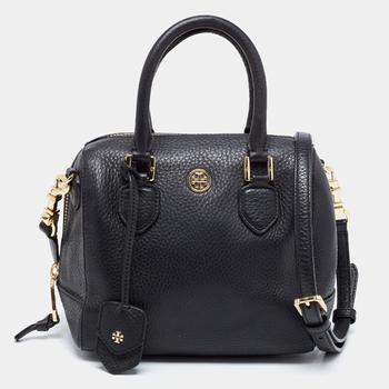 tory burch robinson, [二手商品] Tory Burch | Tory Burch Black Leather Robinson Middy Satchel商品图片 7.8折