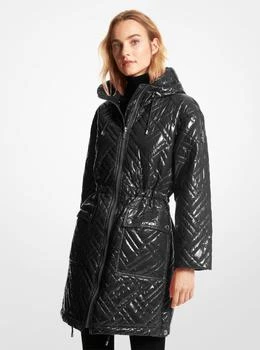 Michael Kors | Quilted Ciré Nylon Puffer Coat,商家Michael Kors,价格¥878