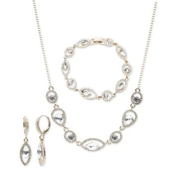 Givenchy | 3-Pc. Set Stone & Color stone & Marquise Link Necklace, Bracelet, & Matching Drop Earrings,商家Macy's,价格¥1116
