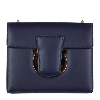 菲拉格慕包, Salvatore Ferragamo | Salvatore Ferragamo 菲拉格慕 女士深蓝色皮质斜挎包 21-F893-670993商品图片 独家减免邮费