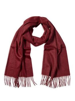 Hickey Freeman | Fringed Cashmere Scarf,商家Saks OFF 5TH,价格¥450