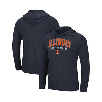 推荐Men's Navy Illinois Fighting Illini Campus Long Sleeve Hooded T-shirt商品