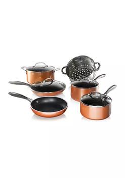 Gotham Steel | 10-Piece Copper Cast Texture Nonstick Cookware Set商品图片,4折