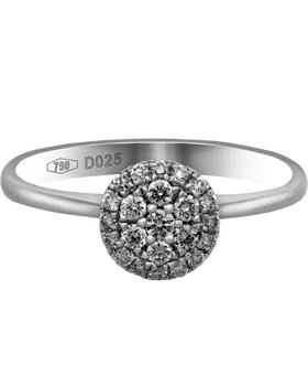 推荐Piero Milano 18K White Gold Diamond 0.25ct. tw. Ring Sz 6.75 RIDI-102333-342商品
