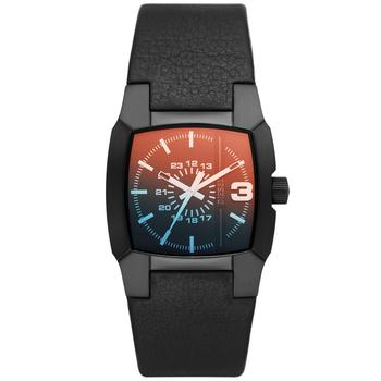 diesel手表北京, Diesel | Men's Cliffhanger Black Leather Strap Watch, 36mm商品图片 
