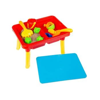 Trademark Global | Hey Play Water Or Sand Sensory Table With Lid And Toys - Portable Covered Activity Playset For The Beach, Backyard Or Classroom 