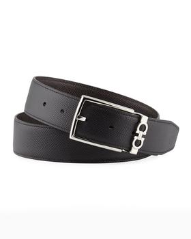 推荐Men's Reversible Textured Leather Belt with Classic Buckle商品