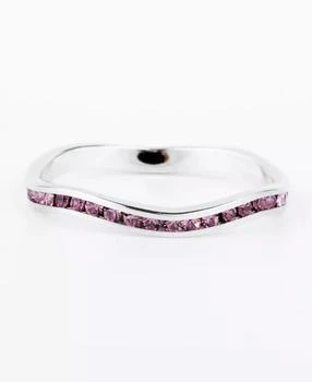 Macy's | Crystal Birthstone Stackable ring in Sterling Silver,商家Macy's,价格¥199