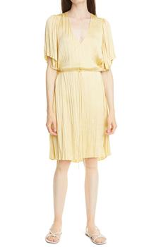 vince dress, Vince | Tie Waist Satin Shift Dress商品图片 4.6折