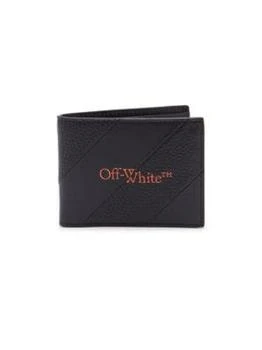 Off-White | Diagonal Industrial Leather Bifold Wallet,商家Saks OFF 5TH,价格¥1463