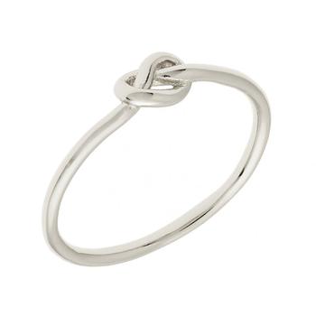 商品Elegant Confetti | Women's 18K White Gold Plated Dainty Stackable Knot Ring,商家Jomashop,价格¥458图片