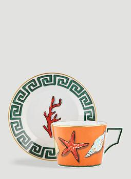 商品Set of Two Il Viaggio di Nettuno Tea Cup and Saucer in Multicolour,商家LN-CC,价格¥1716图片