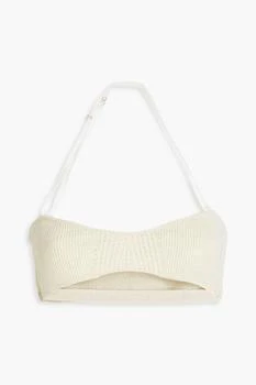 Jacquemus | Beijo ribbed linen-blend bra top,商家THE OUTNET US,价格¥597