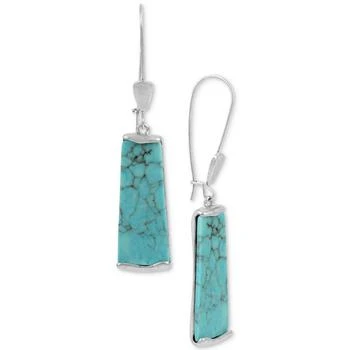 Robert Lee Morris | Silver-Tone Turquoise-Look Stone Drop Earrings,商家Macy's,价格¥283
