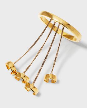 Alexander McQueen | 4-Ring Connector Bracelet, Gold商品图片,