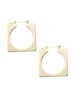 商品18K Goldplated Square Hoop Earrings图片