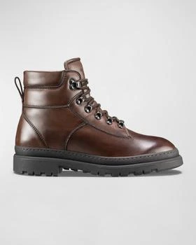推荐Men's Brixen Shearling-Lined Leather Lace-Up Hiking Boots商品