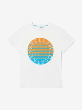 推荐Stella McCartney  Ivory Boys Cotton Jersey Logo Print T-Shirt商品