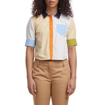 Marni | Color-Block Cropped Shirt商品图片,6折, 独家减免邮费