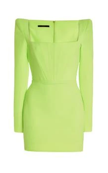 推荐Alex Perry - Exclusive Dale Stretch-Crepe Corseted Mini Dress - Green - AU 4 - Moda Operandi商品