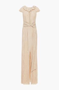 ROLAND MOURET, ROLAND MOURET | Rila knotted cutout silk-satin jacquard gown商品图片 3折