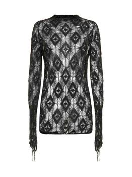马吉拉海淘, MAISON MARGIELA | Maison Margiela Distressed Long-Sleeved Top商品图片 7.6折