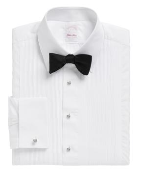 Brooks Brothers | Golden Fleece® Madison Fit Swiss Pleat Tennis Collar French Cuff Tuxedo Shirt商品图片,