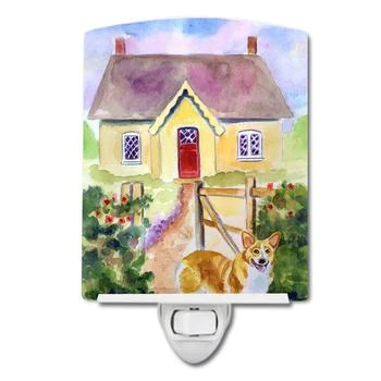 Caroline's Treasures | Pembroke Corgi Cottage Visit Ceramic Night Light,商家Verishop,价格¥192
