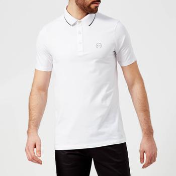 推荐Armani Exchange Men's Tipped Polo Shirt - White商品