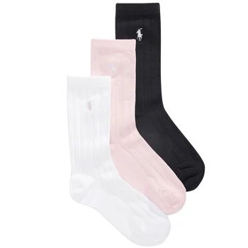 Ralph Lauren | Little & Big Girls 3-Pk. Ribbed Socks,商家Macy's,价格¥135