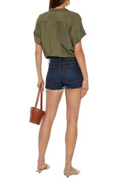 FRAME | Le Cutoff frayed denim shorts商品图片,2.9折
