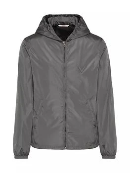 Valentino | Nylon Hooded Windbreaker with Metallic V Detail,商家Saks Fifth Avenue,价格¥16503