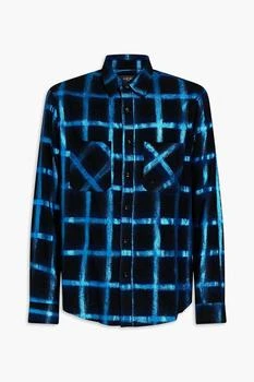 AMIRI | Glittered checked cotton-flannel shirt,商家THE OUTNET US,价格¥1112