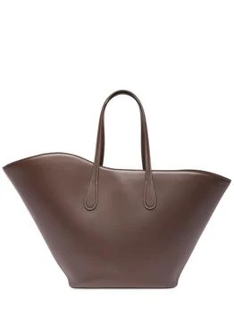 推荐Large Open Tulip Leather Tote Bag商品