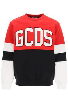 推荐GCDS Gcds color block sweatshirt with logo patch商品