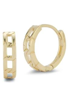Ember Fine Jewelry | 14K Gold Chain Huggie Hoop Earrings,商家Nordstrom Rack,价格¥1885