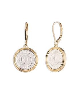 Ralph Lauren | Logo Coin Drop Earrings in Two Tone商品图片,5折, 独家减免邮费