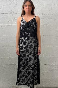 商品Taylor | Folded Exude Slip Dress - Black Embroidery,商家Atterley,价格¥2420图片
