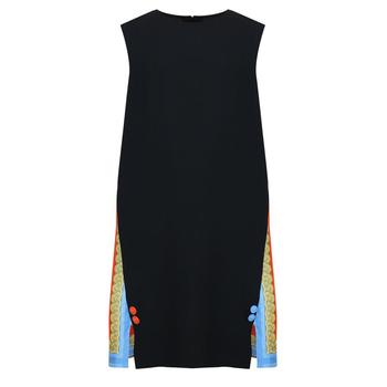 推荐Black & Multicoloured Sleeveless Dress商品