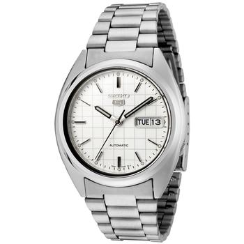 推荐Seiko Men's SNXF05 Seiko 5 Automatic White Dial Stainless Steel Watch商品