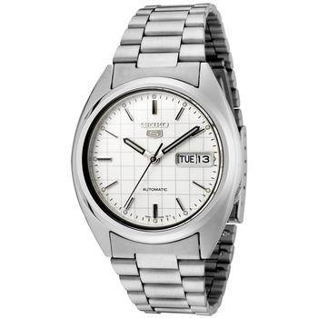 Seiko | Seiko Men's SNXF05 Seiko 5 Automatic White Dial Stainless Steel Watch商品图片,