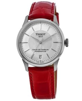 推荐Tissot Chemin Des Tourelles Powermatic 80 Mother of Pearl Dial Leather Strap Women's Watch T139.207.16.111.00商品