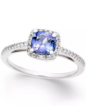 Macy's | Tanzanite (5/8 ct. t.w.) and Diamond (1/8 ct. t.w.) Ring in 14k White Gold,商家Macy's,价格¥2776