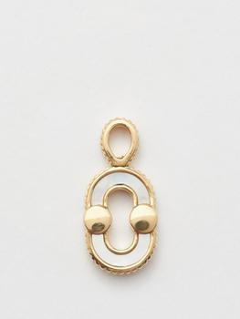 商品Viltier | Magnetic Twist pearl, bulls-eye & gold pendant,商家MATCHES,价格¥3825图片