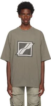We11done | Khaki Bonded T-Shirt 3.7折, 独家减免邮费