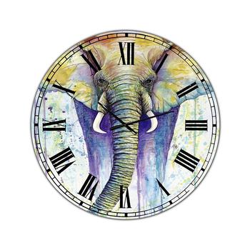 商品Designart | Elephant Colors Oversized Cottage Wall Clock - 36 x 36,商家Macy's,价格¥1217图片